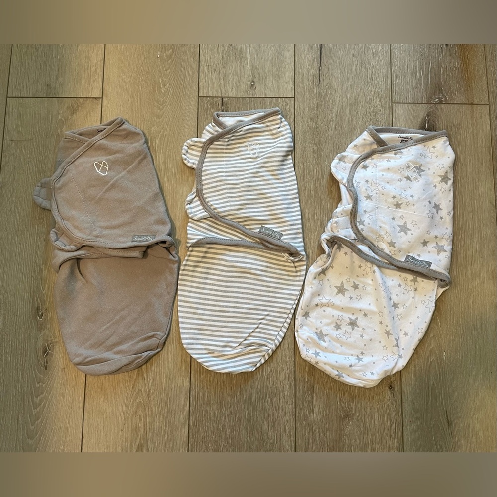 Set / Lot of 3 SwaddleMe Arms Free Convertible Pod – Size Small Sleepers Neutral